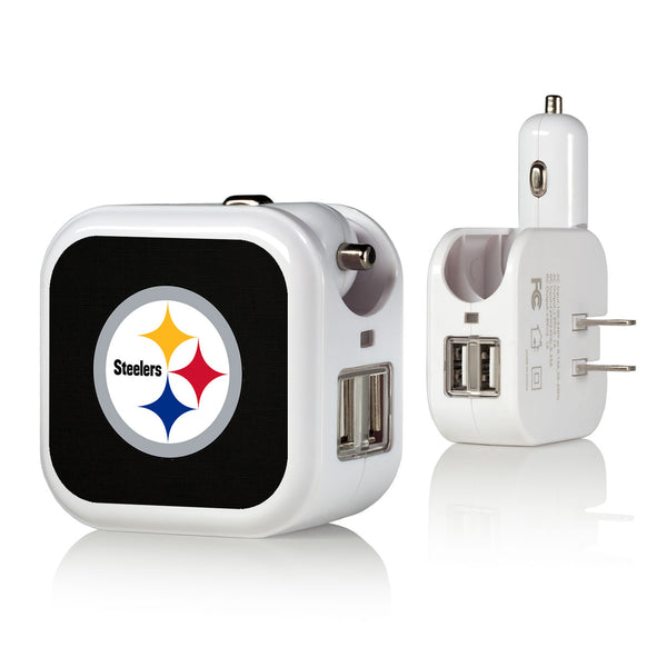 Pittsburgh Steelers Solid 2 in 1 USB Charger