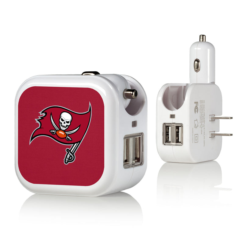 Tampa Bay Buccaneers Solid 2 in 1 USB Charger