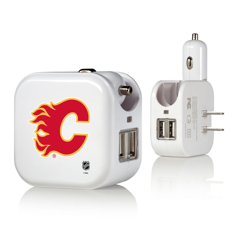 Calgary Flames Insignia 2 in 1 USB Charger