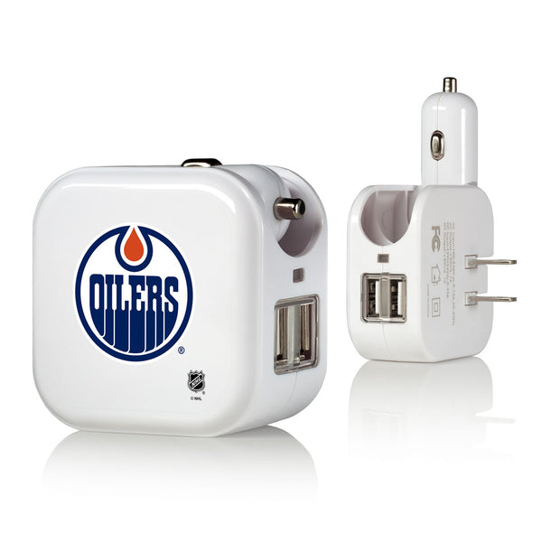 Edmonton Oilers Insignia 2 in 1 USB Charger