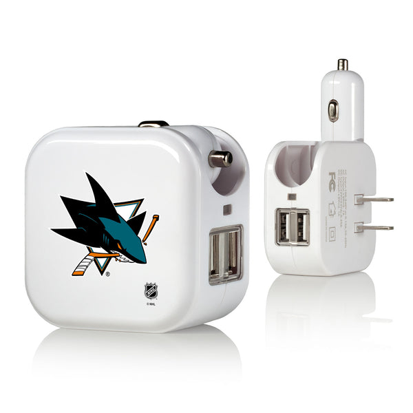 San Jose Sharks Insignia 2 in 1 USB Charger