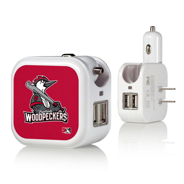 Fayetteville Woodpeckers Solid 2 in 1 USB Charger