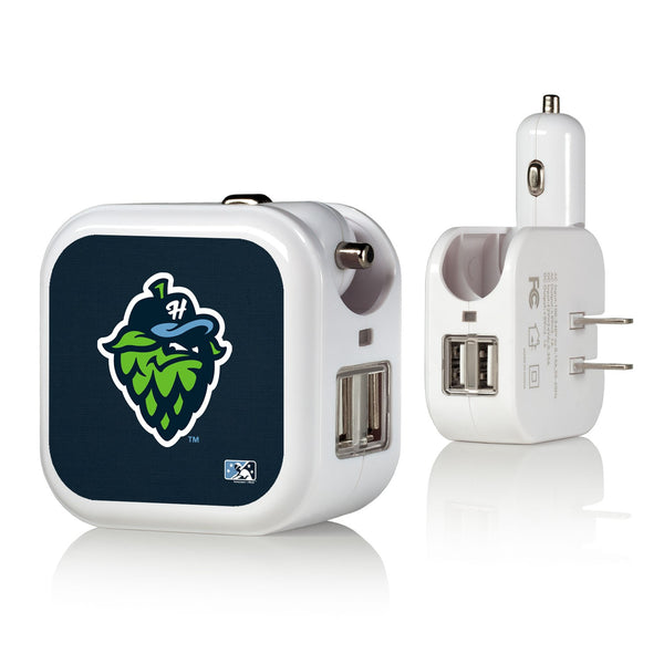 Hillsboro Hops Solid 2 in 1 USB Charger