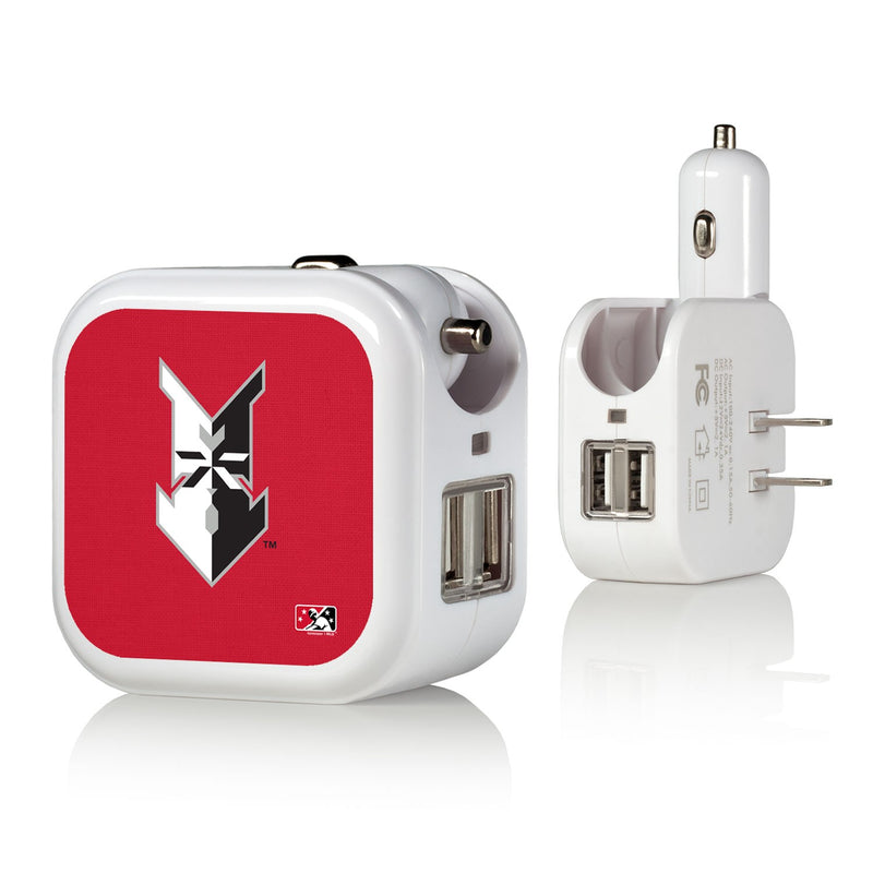 Indianapolis Indians Solid 2 in 1 USB Charger