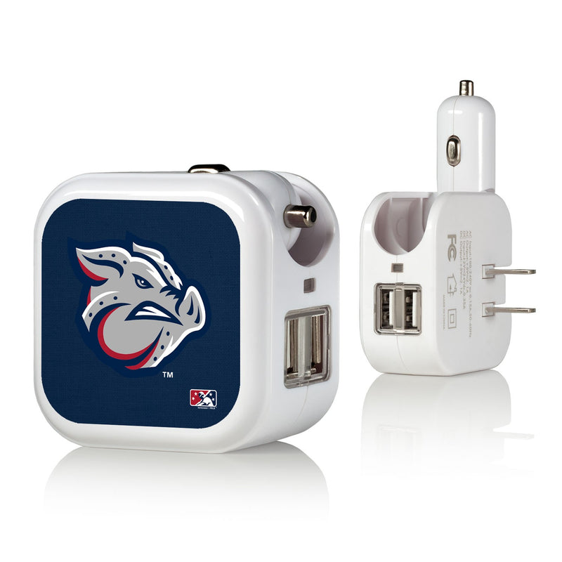 Lehigh Valley IronPigs Solid 2 in 1 USB Charger