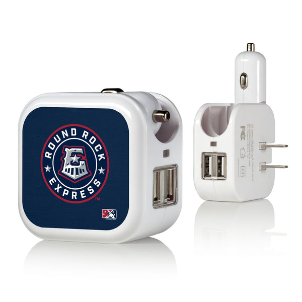 Round Rock Express Solid 2 in 1 USB Charger