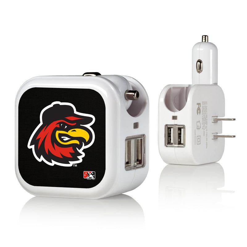 Rochester Red Wings Solid 2 in 1 USB Charger