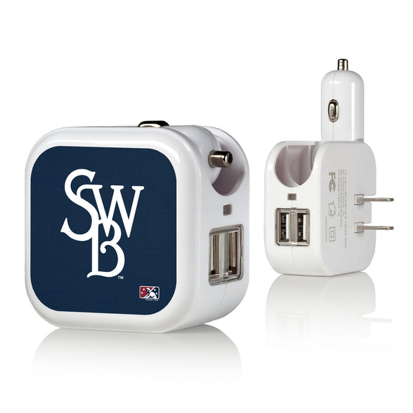 Scranton/Wilkes-Barre RailRiders Solid 2 in 1 USB Charger