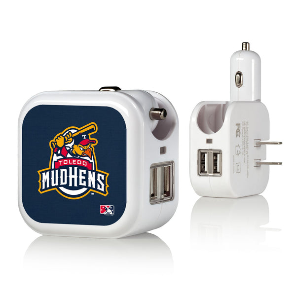Toledo Mud Hens Solid 2 in 1 USB Charger
