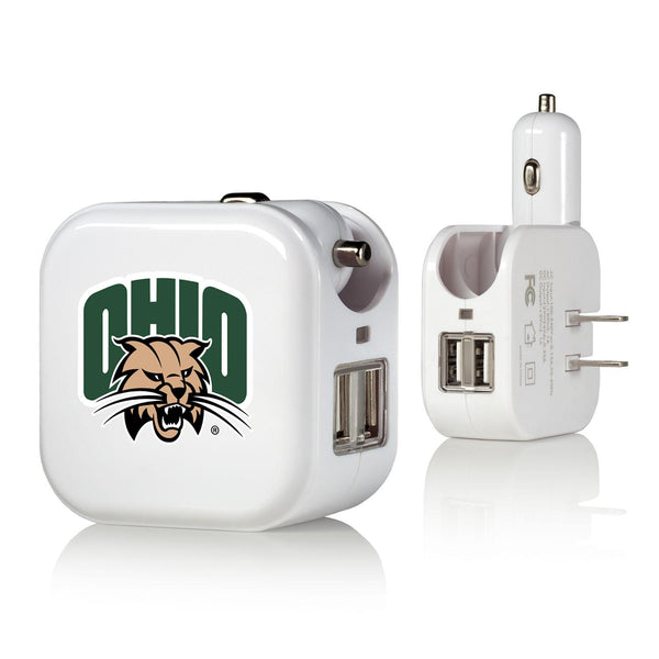 Ohio University Bobcats Insignia 2 in 1 USB Charger