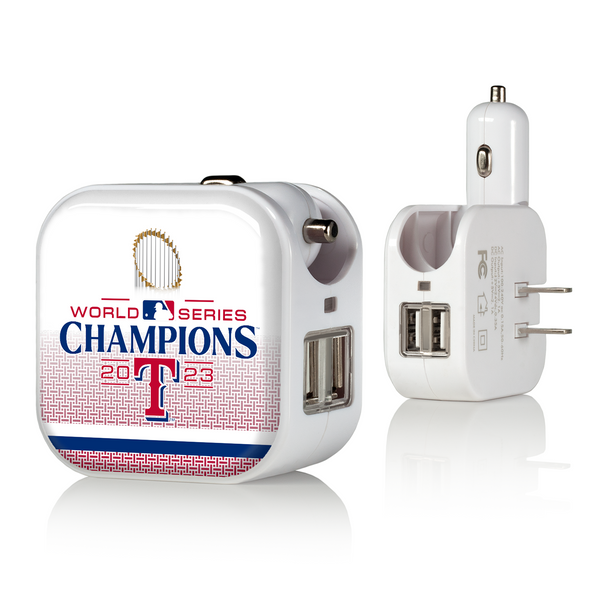 Texas Rangers 2023 MLB World Series 2 in 1 USB Charger