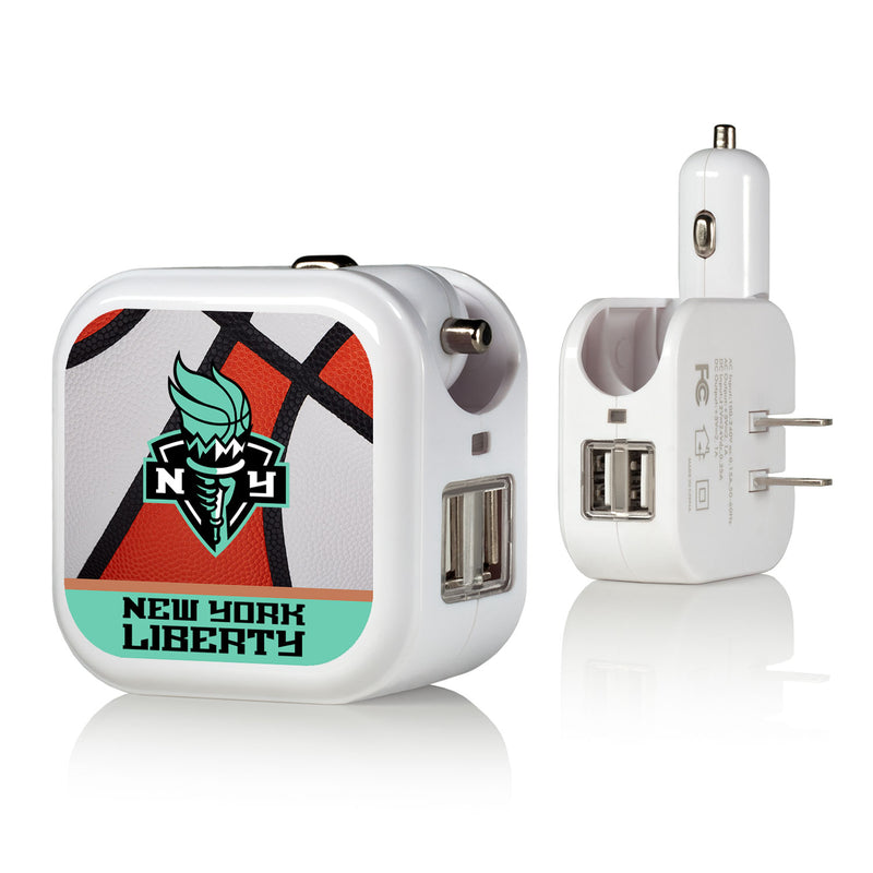 New York Liberty Basketball 2 in 1 USB Charger
