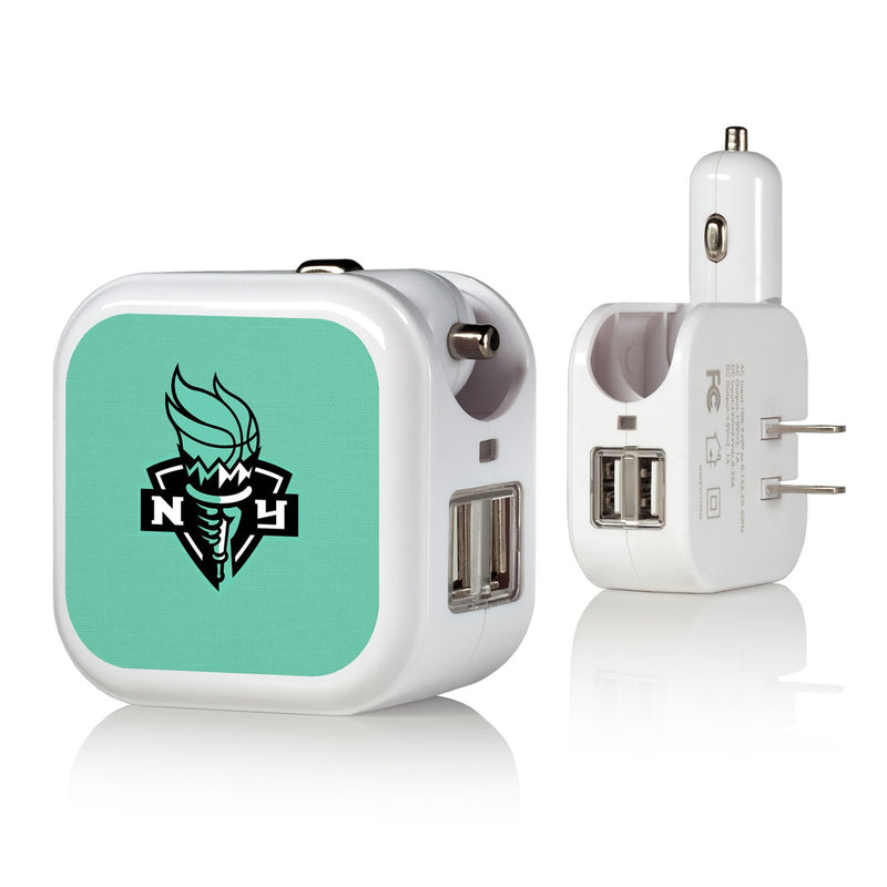 New York Liberty Solid 2 in 1 USB Charger