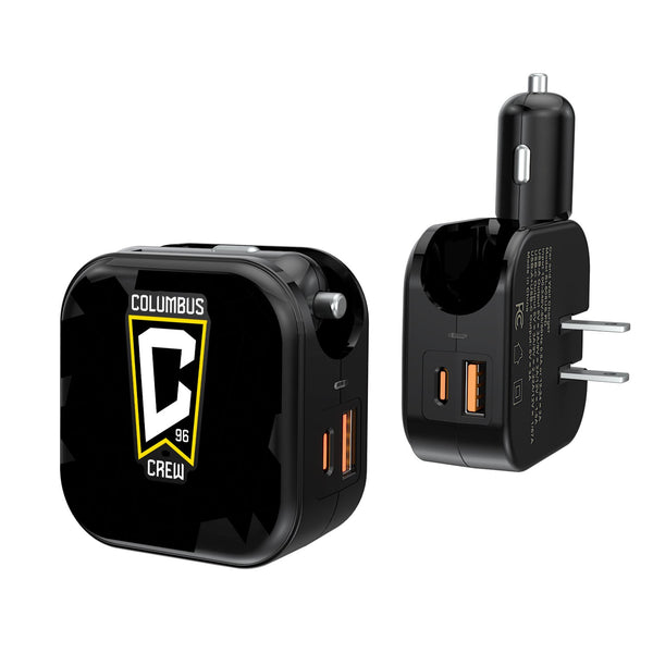 Columbus Crew Blackletter 2 in 1 USB A/C Charger