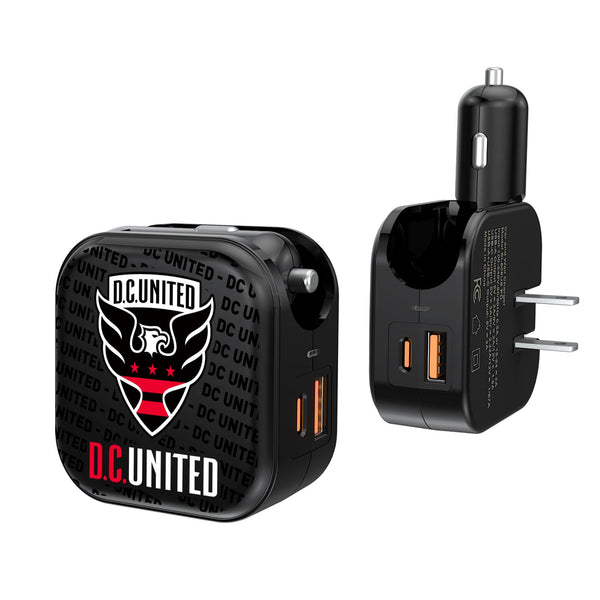 DC United  Blackletter 2 in 1 USB A/C Charger