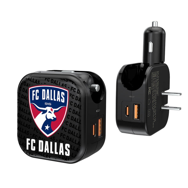 FC Dallas  Blackletter 2 in 1 USB A/C Charger
