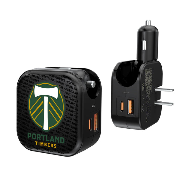 Portland Timbers   Blackletter 2 in 1 USB A/C Charger