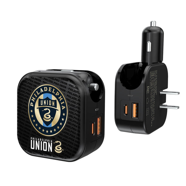 Philadelphia Union   Blackletter 2 in 1 USB A/C Charger
