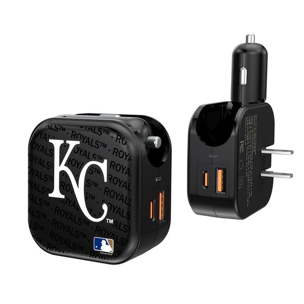 Kansas City Royals Blackletter 2 in 1 USB A/C Charger