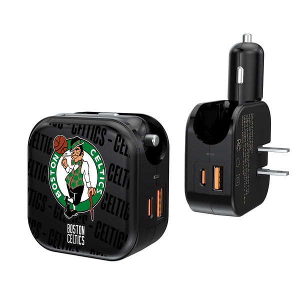 Boston Celtics Blackletter 2 in 1 USB A/C Charger