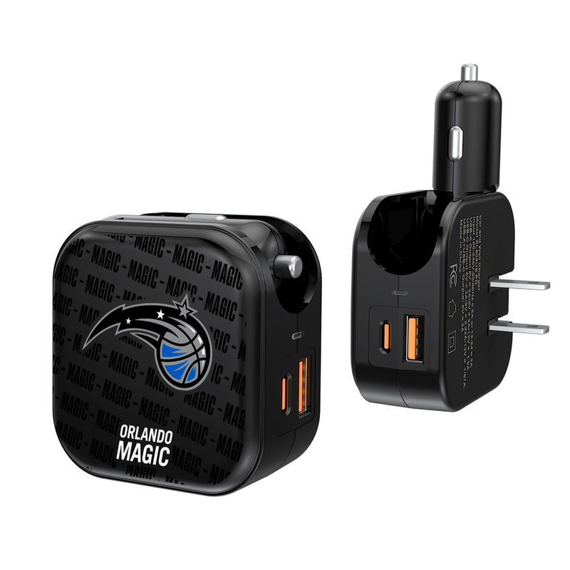 Orlando Magic Blackletter 2 in 1 USB A/C Charger