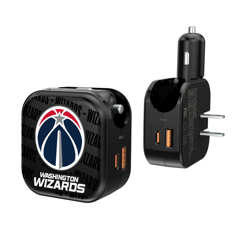Washington Wizards Blackletter 2 in 1 USB A/C Charger