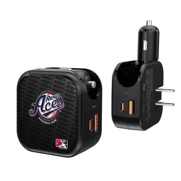 Reno Aces Blackletter 2 in 1 USB A/C Charger