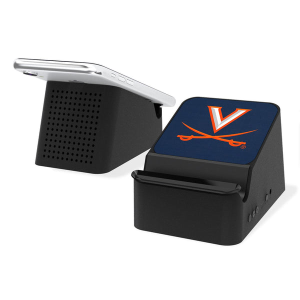 Virginia Cavaliers Solid Wireless Charging Station and Bluetooth Speaker