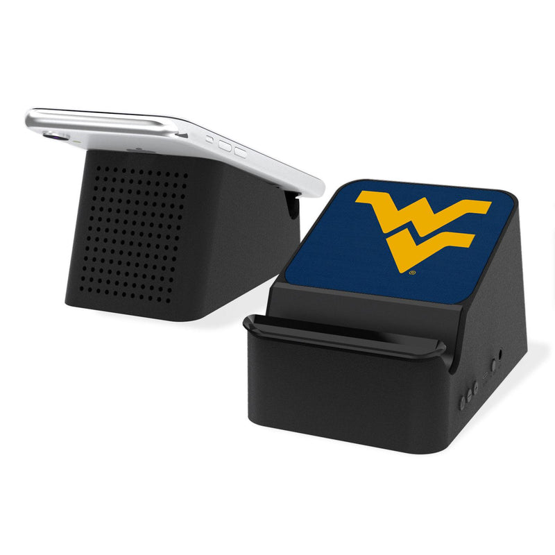 West Virginia Mountaineers Solid Wireless Charging Station and Bluetooth Speaker