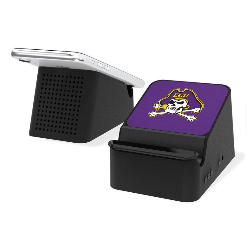 East Carolina Pirates Solid Wireless Charging Station and Bluetooth Speaker