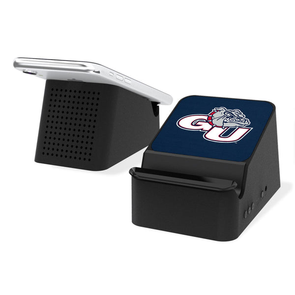 Gonzaga Bulldogs Solid Wireless Charging Station and Bluetooth Speaker
