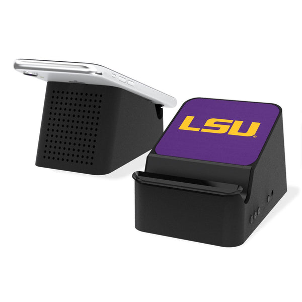 Louisiana State University Tigers Solid Wireless Charging Station and Bluetooth Speaker