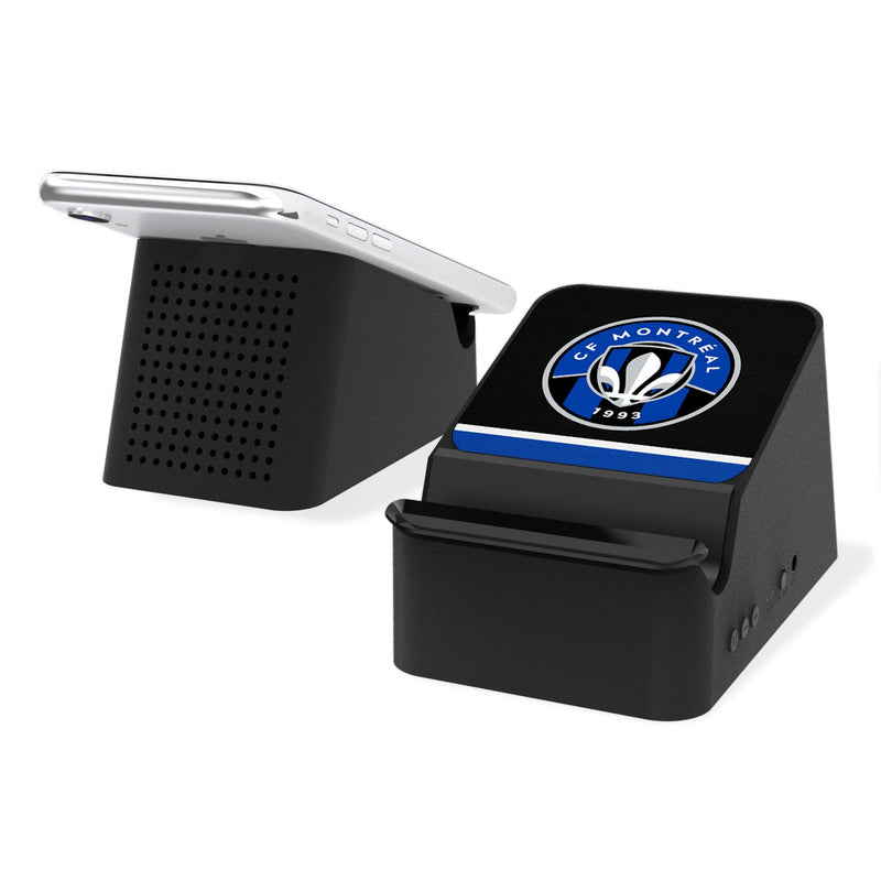 CF Montreal Stripe Wireless Charging Station and Bluetooth Speaker