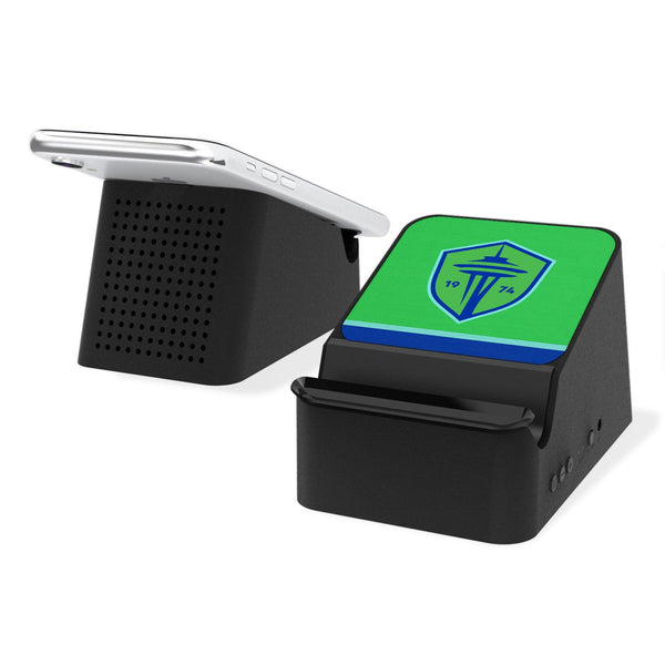 Seattle Sounders FC   Stripe Wireless Charging Station and Bluetooth Speaker