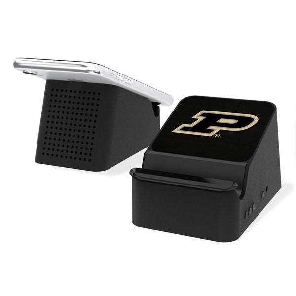Purdue Boilermakers Solid Wireless Charging Station and Bluetooth Speaker