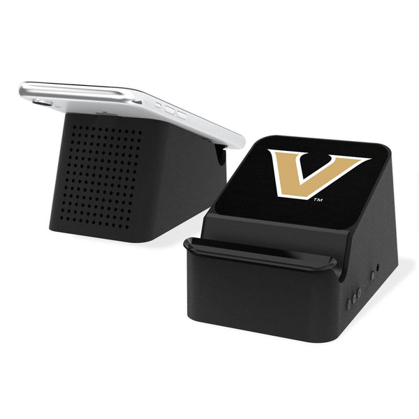 Vanderbilt Commodores Solid Wireless Charging Station and Bluetooth Speaker