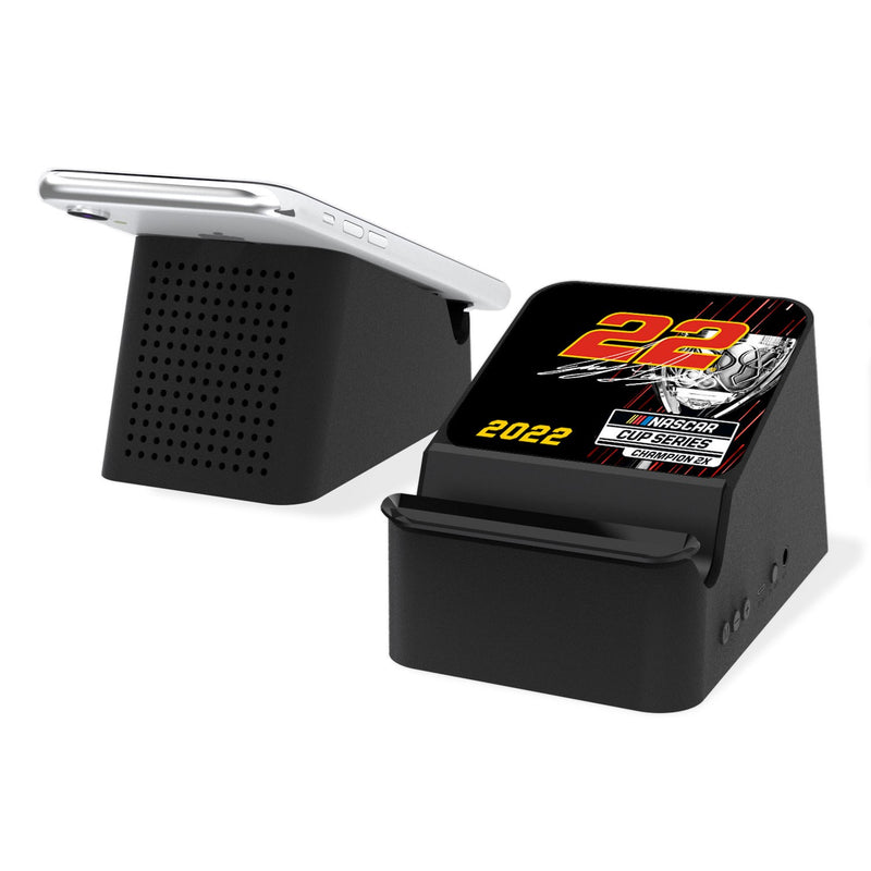 Joey Logano Penske 22 2022 NASCAR Champ Wireless Charging Station and Bluetooth Speaker