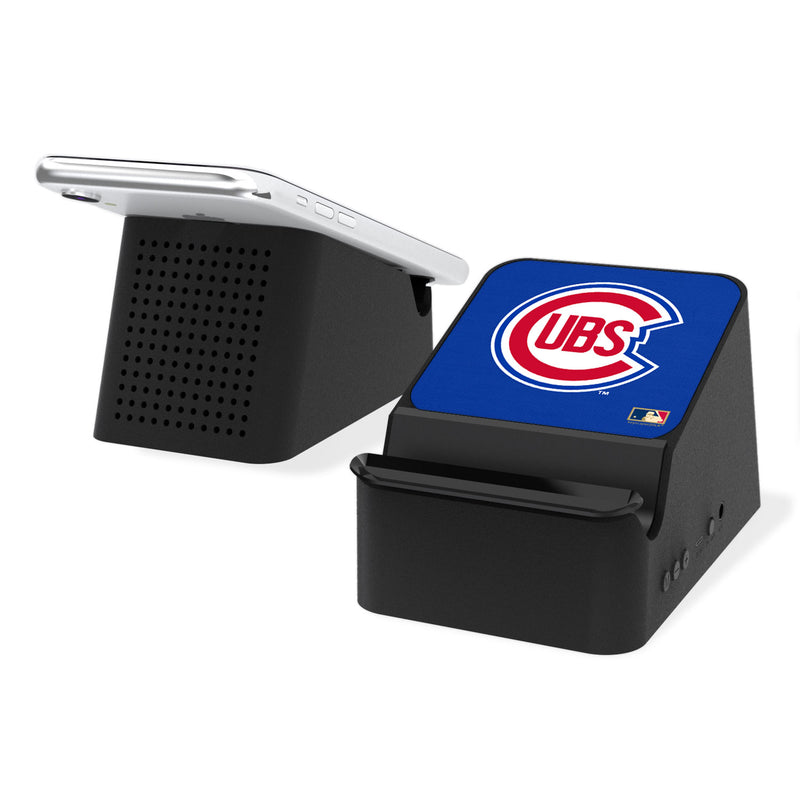 Chicago Cubs 1948-1956 - Cooperstown Collection Solid Wireless Charging Station and Bluetooth Speaker
