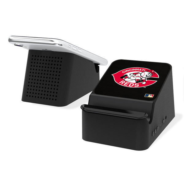 Cincinnati Reds 1978-1992 - Cooperstown Collection Solid Wireless Charging Station and Bluetooth Speaker