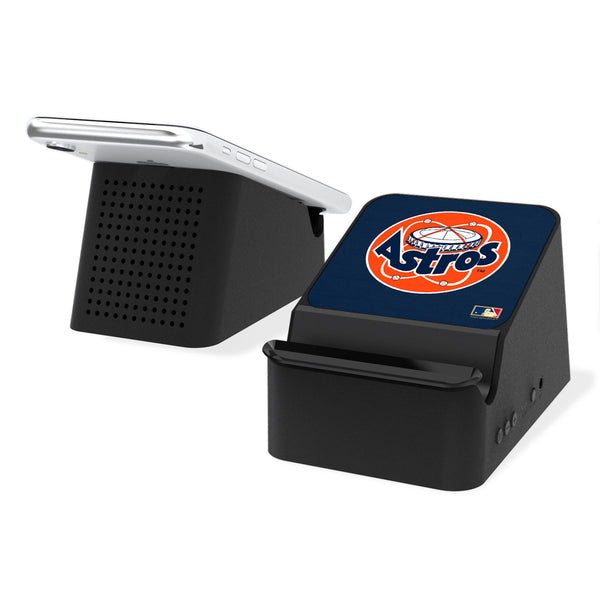Houston Astros 1977-1998 - Cooperstown Collection Solid Wireless Charging Station and Bluetooth Speaker