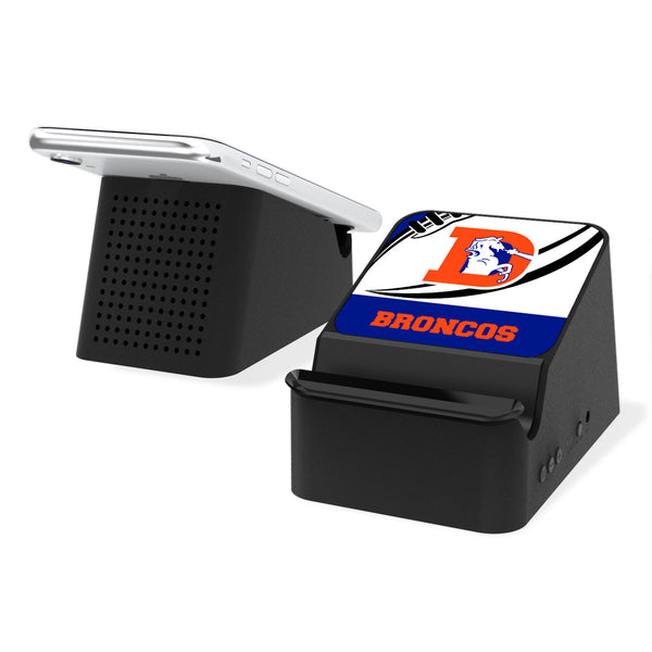 Denver Broncos 1993-1996 Historic Collection Passtime Wireless Charging Station and Bluetooth Speaker
