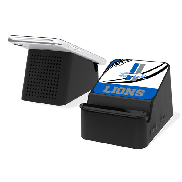 Detroit Lions Retro Passtime Wireless Charging Station and Bluetooth Speaker