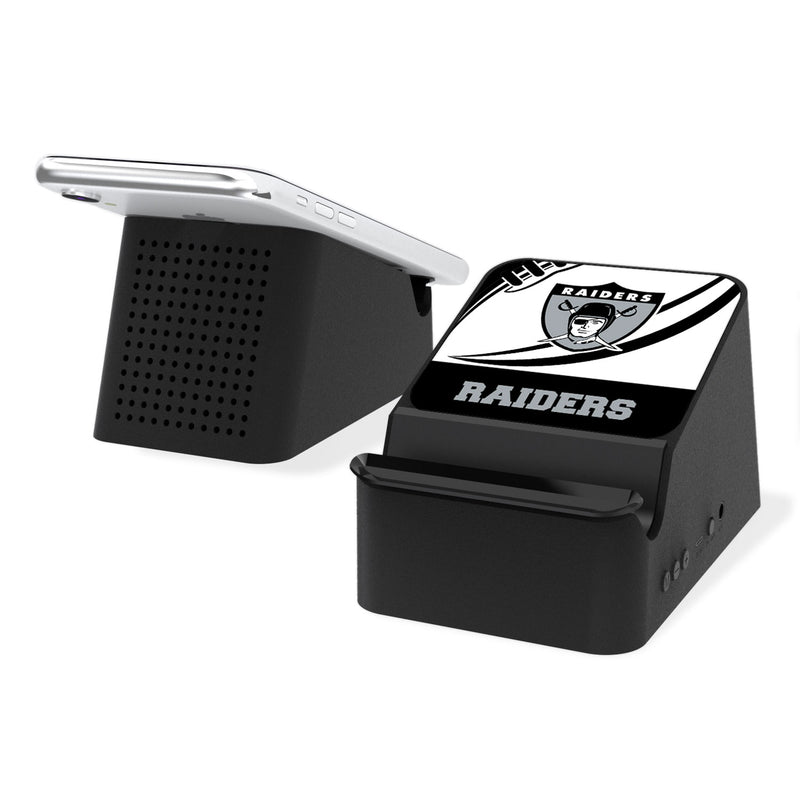 Oakland Raiders 1963 Historic Collection Passtime Wireless Charging Station and Bluetooth Speaker