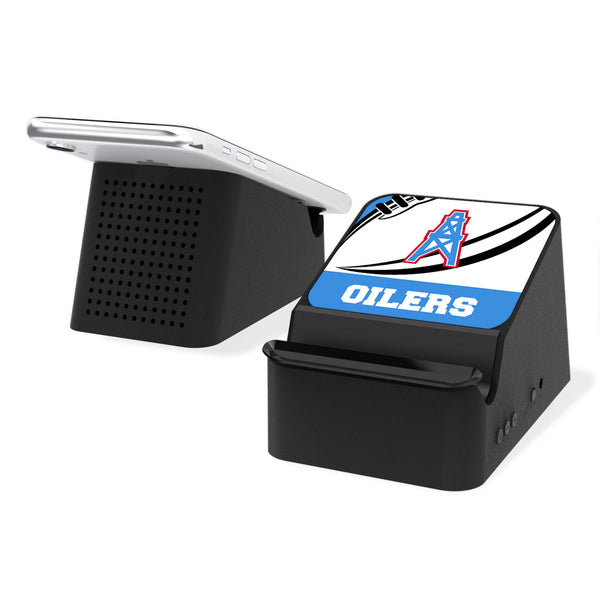 Houston Oilers Passtime Wireless Charging Station and Bluetooth Speaker