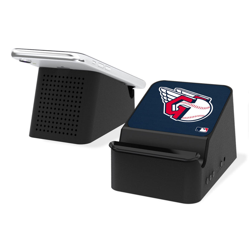 Cleveland Guardians Solid Wireless Charging Station and Bluetooth Speaker
