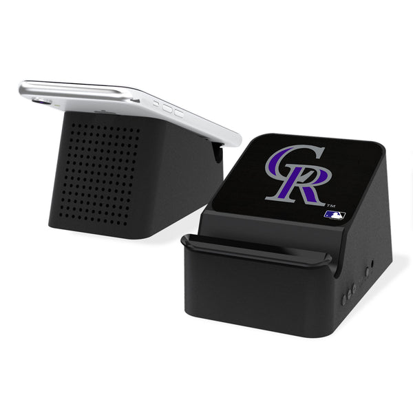 Colorado Rockies Rockies Solid Wireless Charging Station and Bluetooth Speaker
