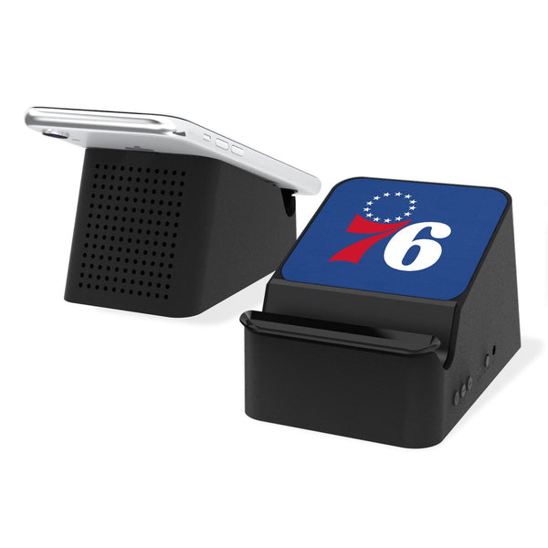 Philadelphia 76ers Solid Wireless Charging Station and Bluetooth Speaker