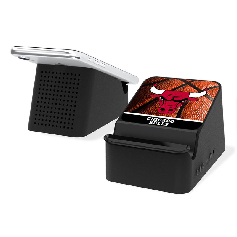Chicago Bulls Basketball Wireless Charging Station and Bluetooth Speaker