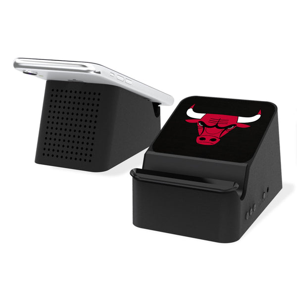 Chicago Bulls Solid Wireless Charging Station and Bluetooth Speaker