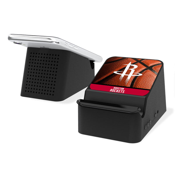 Houston Rockets Basketball Wireless Charging Station and Bluetooth Speaker
